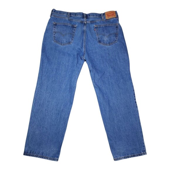 Levis Mens 550 Relaxed Fit Blue Jeans W42 L30 Denim Classic Straight Leg - Picture 3 of 10